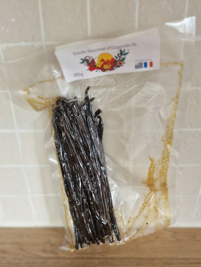 Sachet sous vide contenant de la Vanille